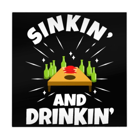 Cornhole - Sinkin and drinkin Mahjong Mats