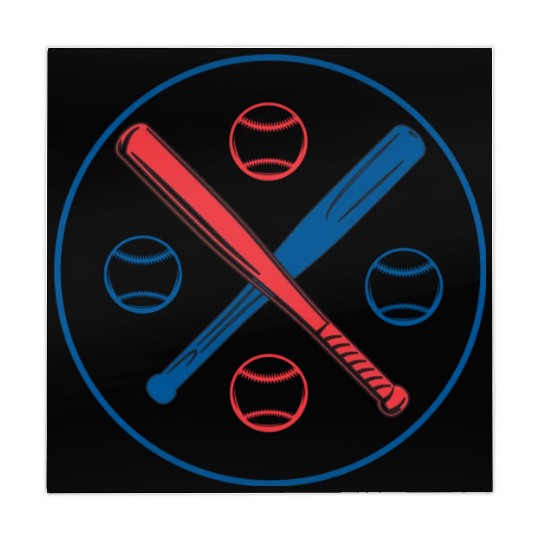 Baseball bat with ball design 2023 Mahjong Mats