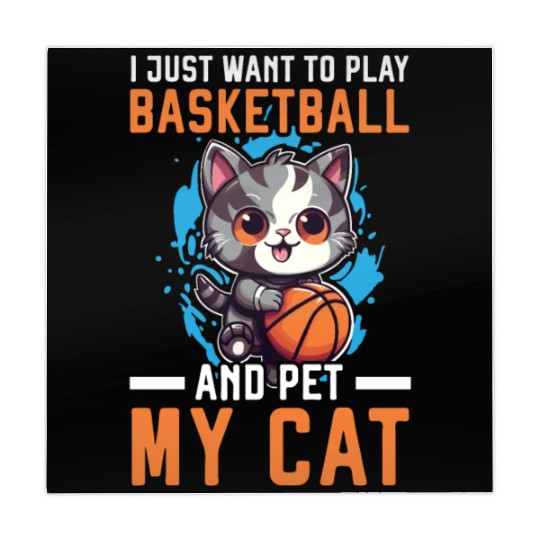Basketball Cat Basketball Player I Love Basketball Mahjong Mats