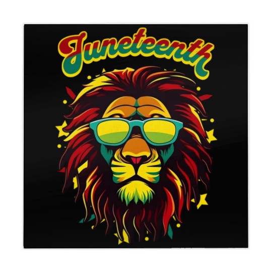 Juneteenth Lion Celebrate Black Freedom 1865 Histo Mahjong Mats