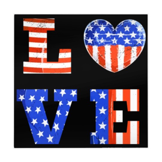 LOVE America Independence Day USA Patriots Mahjong Mats