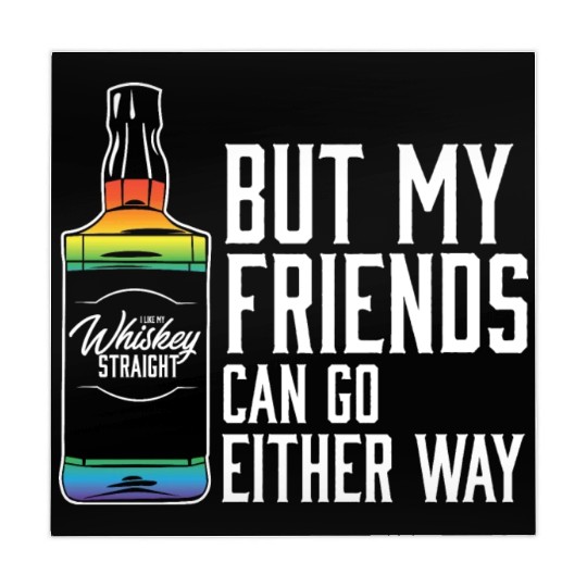 Proud Ally LGBT I Like My Bourbon Straight LGBTQ Mahjong Mats