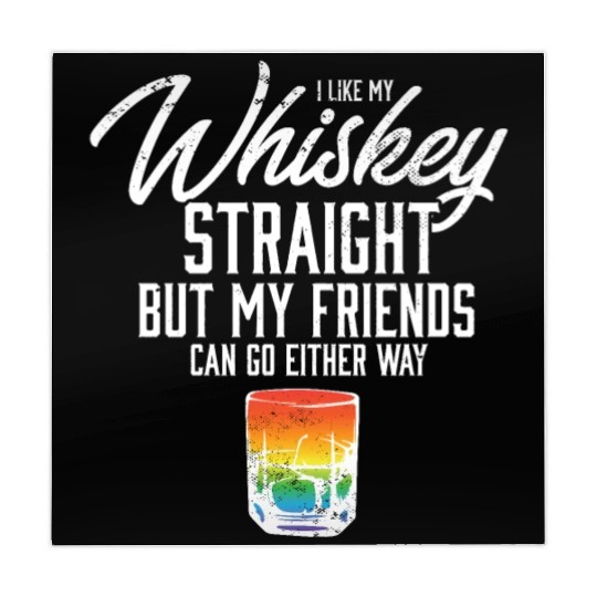 I Like My Whiskey Straight LGBT Rainbow Pride Mahjong Mats