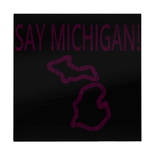 Say Michigan vintage yellow Mahjong Mats