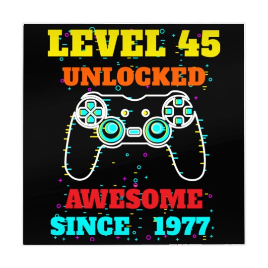 Level 45 Unlocked Awesome Since 1977 Gaming Lover Mahjong Mats