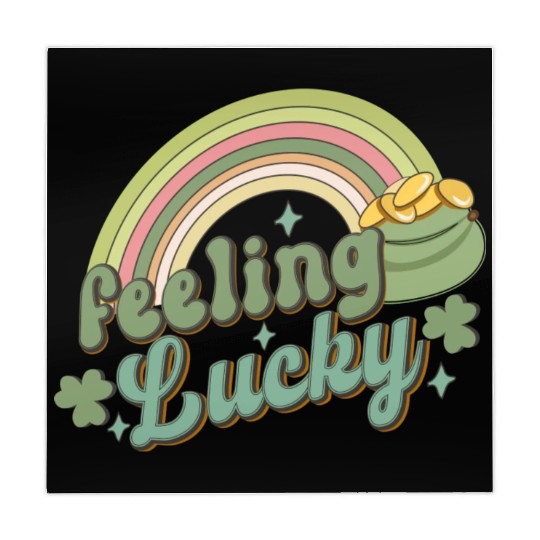 Feeling Lucky Saint Patricks Day Rainbow quote Mahjong Mats