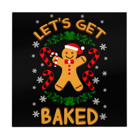 Let's Get Baked Gingerbread Cookies Candy Cane Mahjong Mats