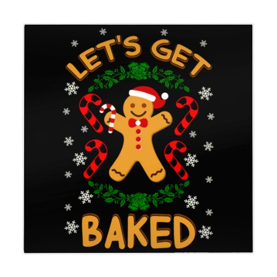 Let's Get Baked Gingerbread Cookies Candy Cane Mahjong Mats