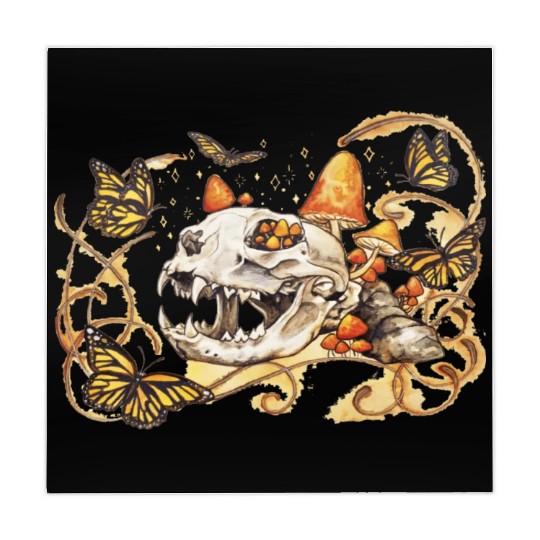 Cat Skull And Butterflies Mahjong Mats