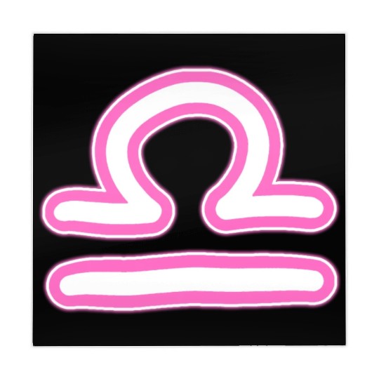 Libra Zodiac Sign Neon Pink Mahjong Mats