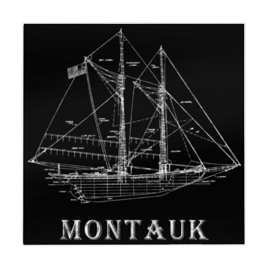 Sailboat Blueprint Montauk Ny Sailing Vacation Mahjong Mats