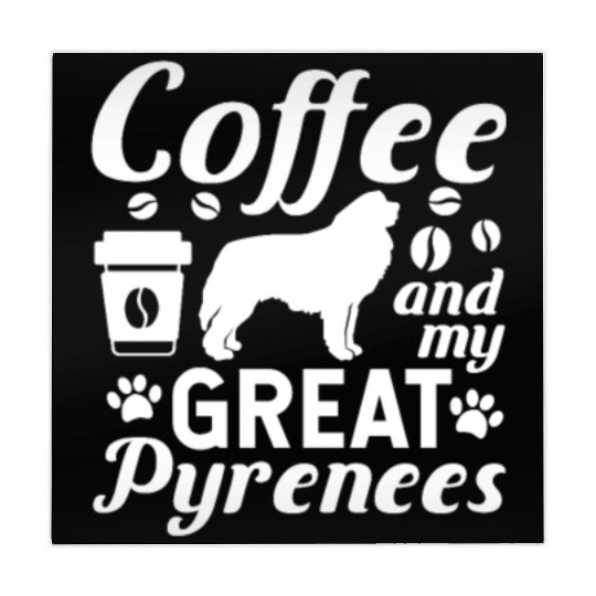 Coffee And My Great Pyrenees Mahjong Mats