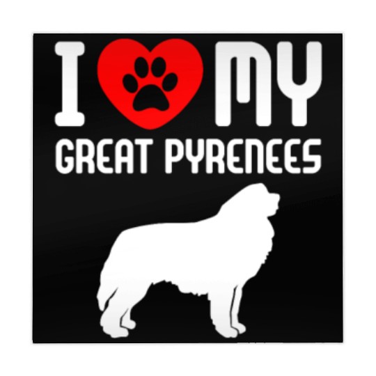 I Love My Great Pyrenees Mahjong Mats