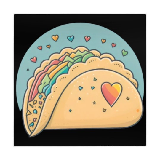 Taco-Lover I Love Tacos Heart Spicy Foodie Mahjong Mats