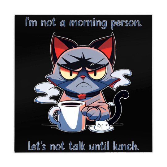 Grumpy cat morning person Mahjong Mats