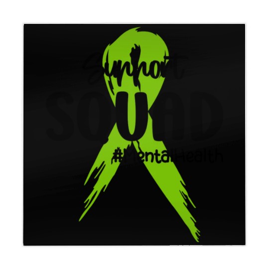 Support Squad Mental Health Awareness Lime Green Mahjong Mats
