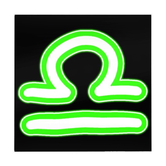 Libra Zodiac Sign Neon Green Mahjong Mats