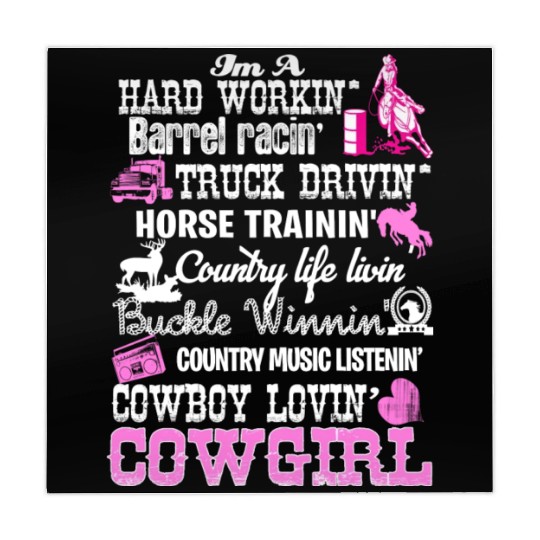 Barrel Racing Cowgirl Mahjong Mats