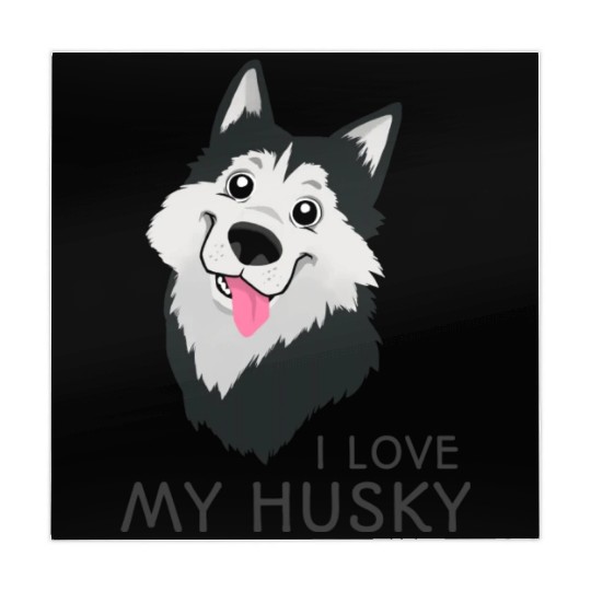 Funny Dog I Love My Husky Mahjong Mats