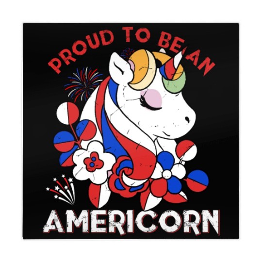 Proud to be an Americorn Unicorn Independence Day Mahjong Mats