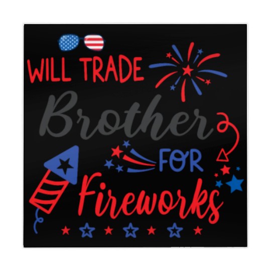 Trade Brother For Fireworks Funny Girls 4th July Mahjong Mats