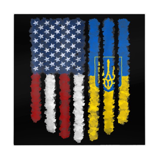 Ukrainian American Flag Ukraine Usa America Roots Mahjong Mats