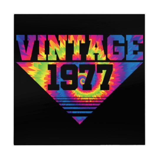 Vintage 1977 Tie Dye Splash Color Triangle Mahjong Mats