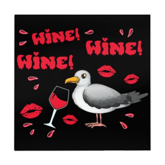 Wine Seagull Bird Lover Shorebird Seagulls Mahjong Mats