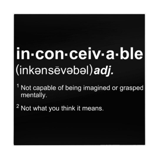 The Princess Bride Inconceivable Definition Mahjong Mats