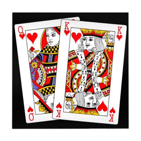 Queen and King of Hearts Mahjong Mats