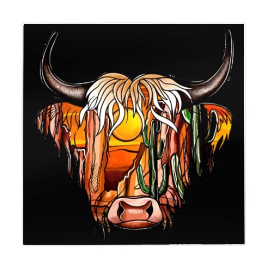Desert Dreamer Highland Cow Mahjong Mats