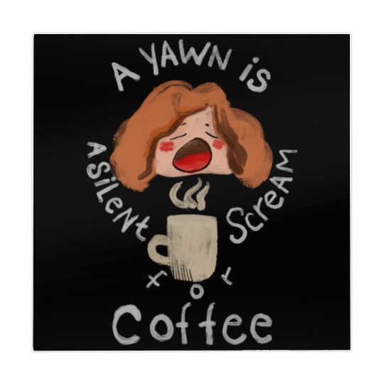 A Yawn is a Silent Scream for Coffee Mahjong Mats