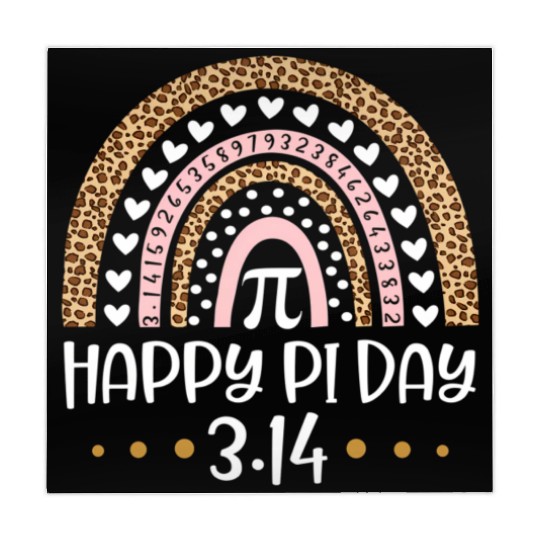 Happy Pi Day Mathematic Math Teacher Leopard Rainb Mahjong Mats