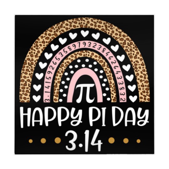 Happy Pi Day Mathematic Math Teacher Leopard Rainb Mahjong Mats