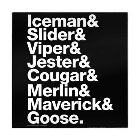 Top Gun Pilot Names Mahjong Mats