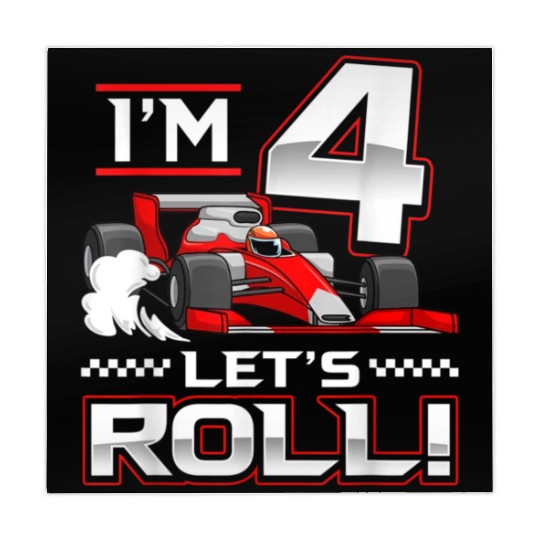 4th Birthday Race Car 4 Year Old Let's Roll Mahjong Mats