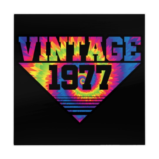 Vintage 1977 Tie Dye Splash Color Triangle Mahjong Mats