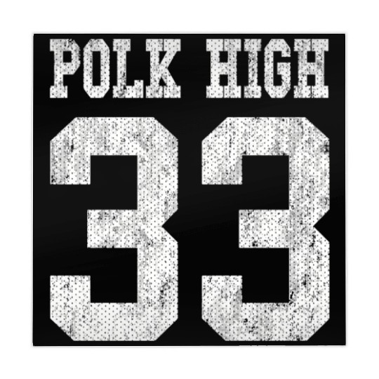 Polk High School Football Jersey 33 Aged Look Mahjong Mats