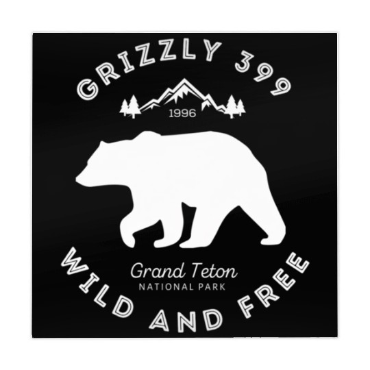 Grizzly 399 Wild Free Grand Teton National Park Mahjong Mats