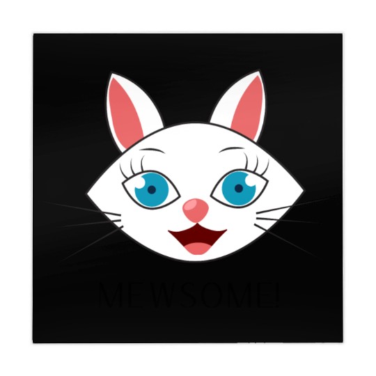 Mewsome White Cat Face Mahjong Mats