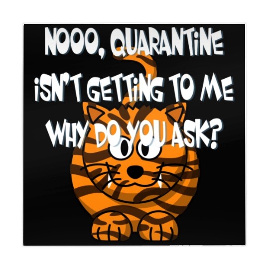 Crazy Cat Social Distancing Face Mask Funny Mahjong Mats