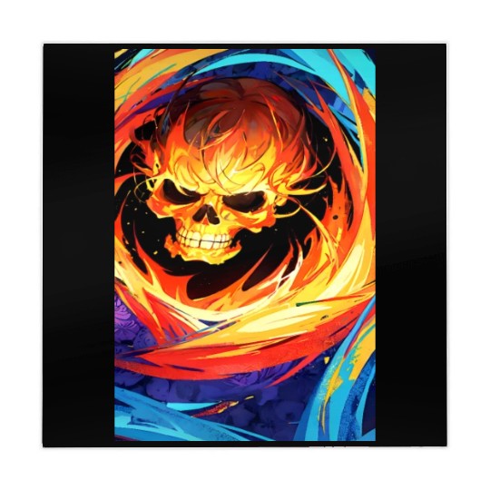 Flaming Skull and Wild Colors Mahjong Mats