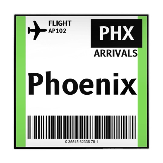 airplane ticket phoenix Mahjong Mats