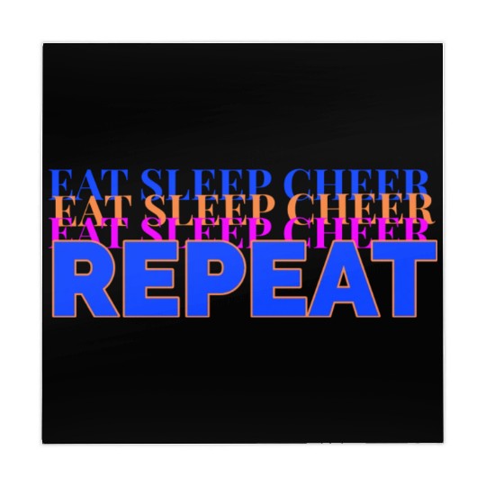 eat sleep cheer repeat quote red nostalgia Mahjong Mats