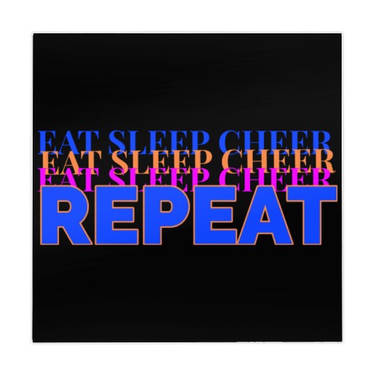 eat sleep cheer repeat quote red nostalgia Mahjong Mats