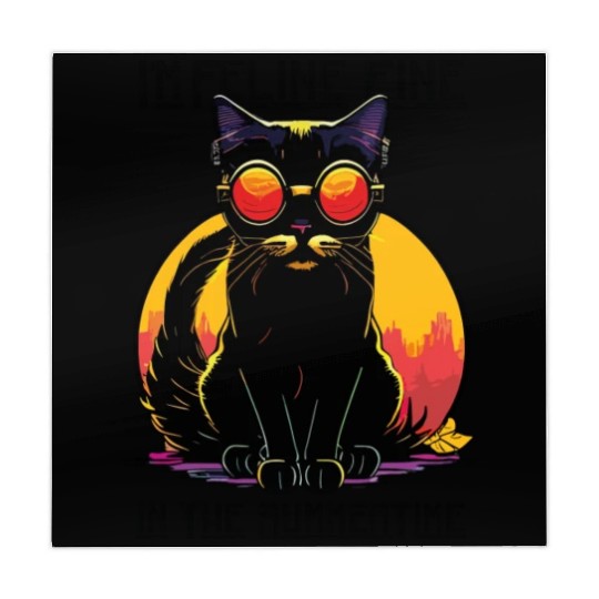 FELINE Fine | Cat Lover Summer Animal Beach Party Mahjong Mats