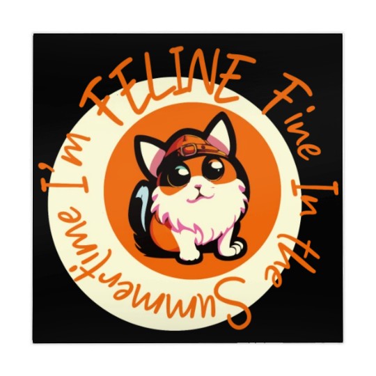 I'm FELINE Fine | Cat Lover Summer Animal Party Mahjong Mats