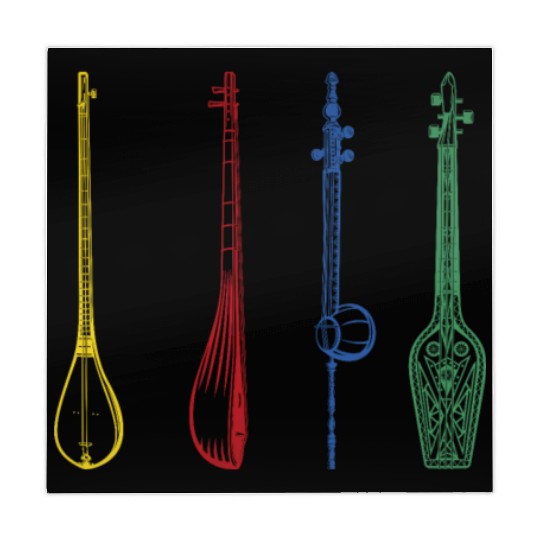 Irish Bouzouki Instrument Greek Mahjong Mats