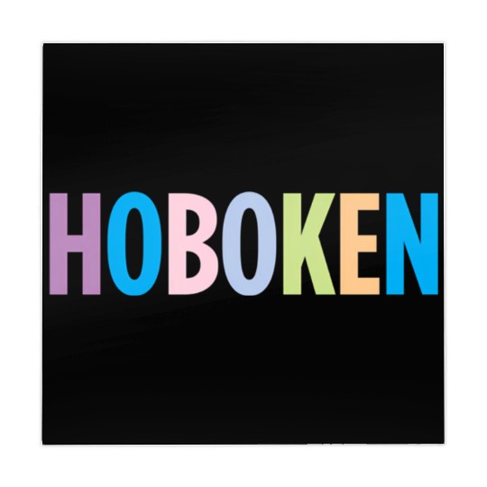 Hoboken New Jersey Colorful Type Mahjong Mats