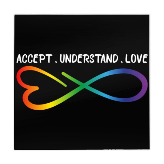 Accept Understand Love Neurodiversity Infinity Aut Mahjong Mats